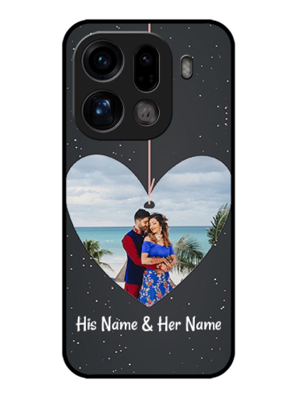 Custom Oppo Find X9 Pro 5G Custom Glass Phone Case - Hanging Heart Design