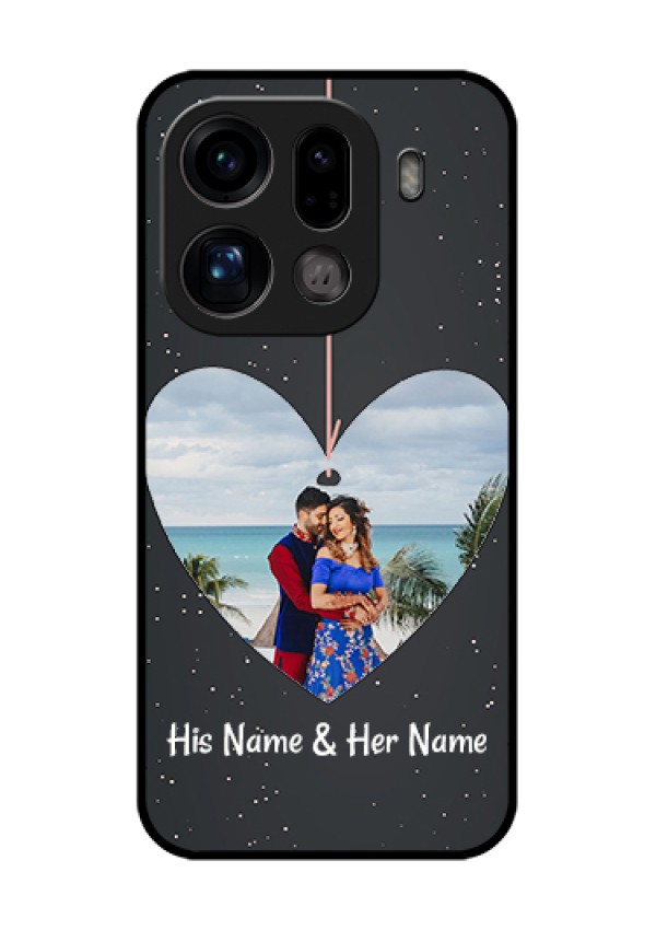 Oppo Find X9 Pro 5G Custom Glass Phone Case - Hanging Heart Design