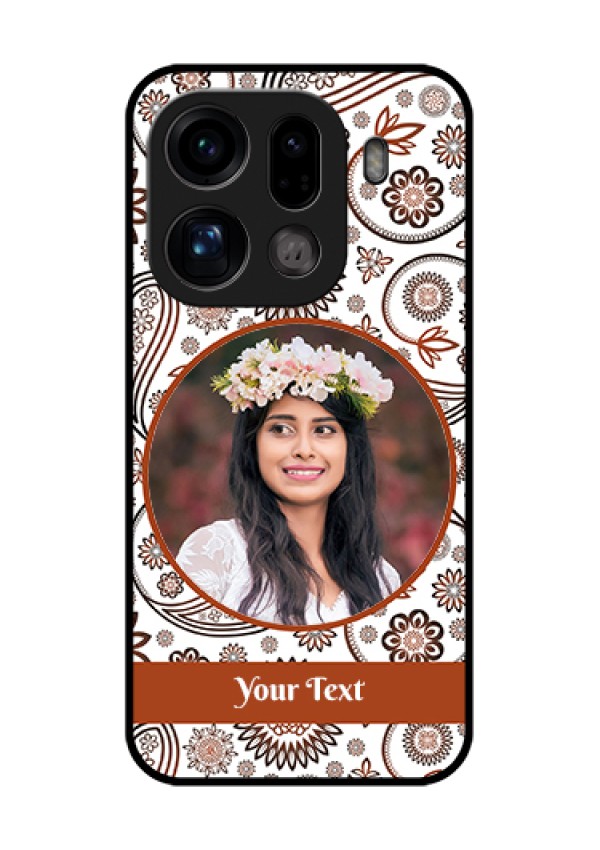 Oppo Find X9 Pro 5G Custom Glass Phone Case - Abstract Flower Design