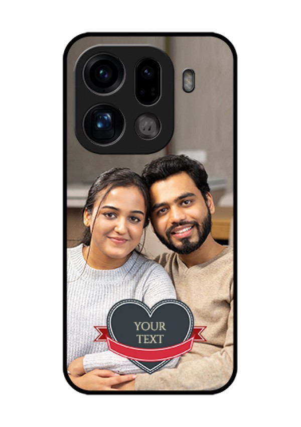 Oppo Find X9 Pro 5G Custom Glass Phone Case - Just Married Couple Design