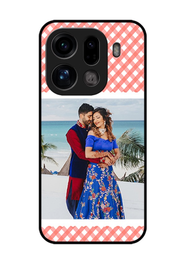 Oppo Find X9 Pro 5G Custom Glass Phone Case - Pink Pattern Design
