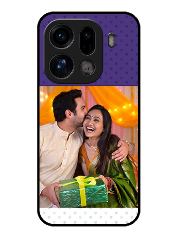 Custom Oppo Find X9 Pro 5G Custom Glass Phone Case - Violet Colored Pattern Design