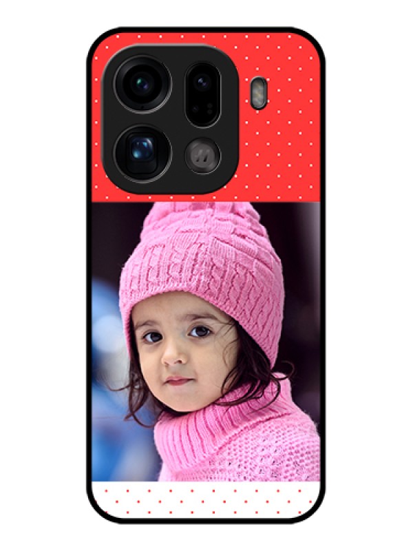 Custom Oppo Find X9 Pro 5G Custom Glass Phone Case - Red Pattern Design