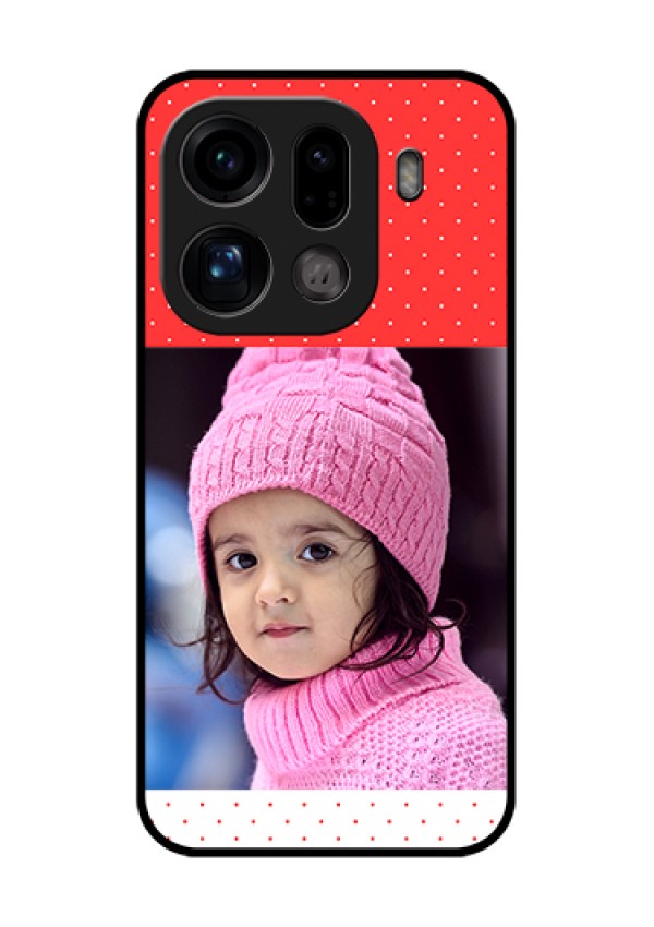 Oppo Find X9 Pro 5G Custom Glass Phone Case - Red Pattern Design