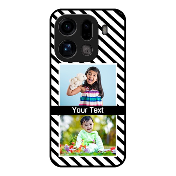 Oppo Find X9 Pro 5G Custom Glass Phone Case - Black And White Stripes Design Oppo Find X9 Pro 5G Custom Glass Phone Case - Black And White Stripes Design