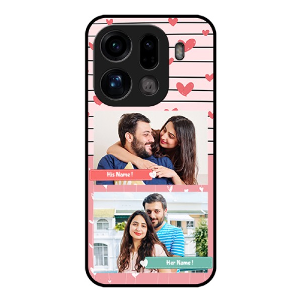 Oppo Find X9 Pro 5G Custom Glass Phone Case - Photo With Heart Design