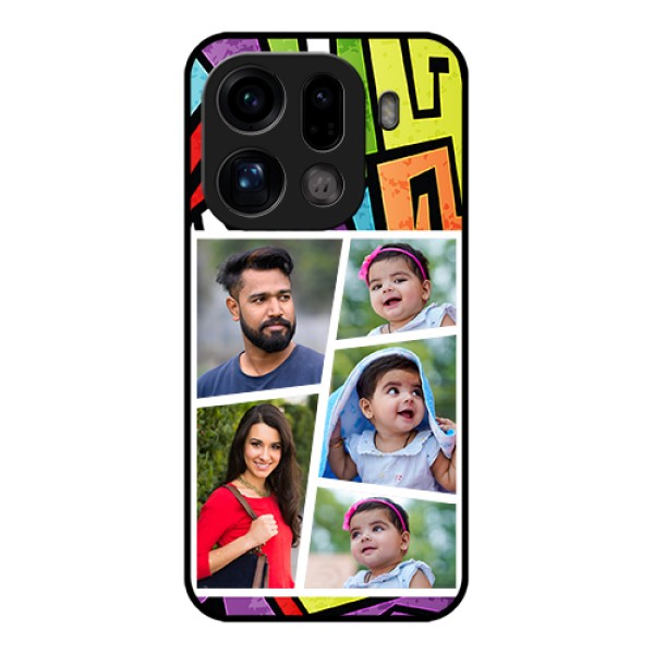 Oppo Find X9 Pro 5G Custom Glass Phone Case - Graffiti Pattern Design