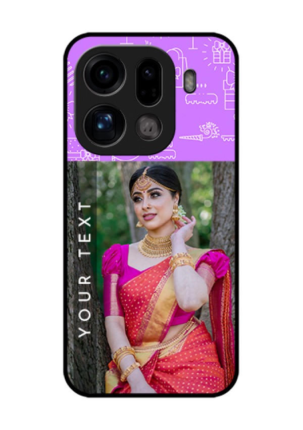 Oppo Find X9 Pro 5G Custom Glass Phone Case - Birthday Icons Design