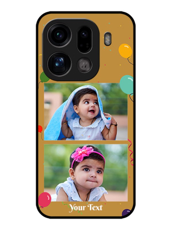 Custom Oppo Find X9 Pro 5G Custom Glass Phone Case - Image Holder With Birthday Celebrations Design