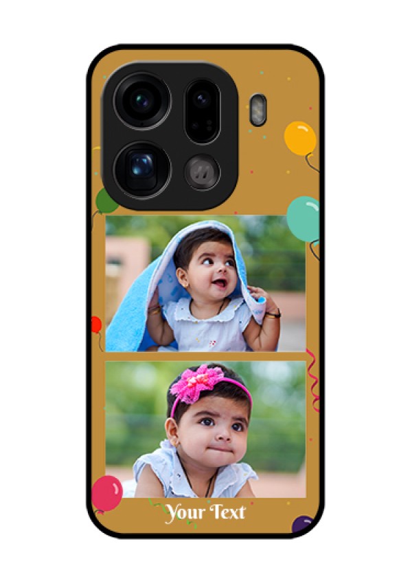 Oppo Find X9 Pro 5G Custom Glass Phone Case - Image Holder With Birthday Celebrations Design
