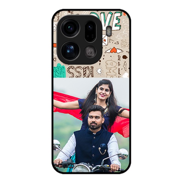 Oppo Find X9 Pro 5G Custom Glass Phone Case - Love Doodle Pattern