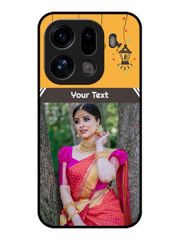 Custom Oppo Find X9 Pro 5G Custom Glass Phone Case - With Family Picture And Icons