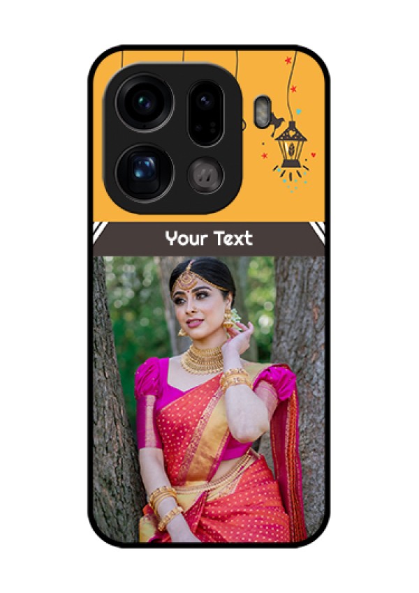 Oppo Find X9 Pro 5G Custom Glass Phone Case - With Family Picture And Icons