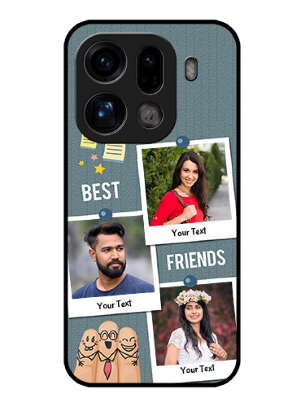 Custom Oppo Find X9 Pro 5G Custom Glass Phone Case - Sticky Frames And Friendship Design