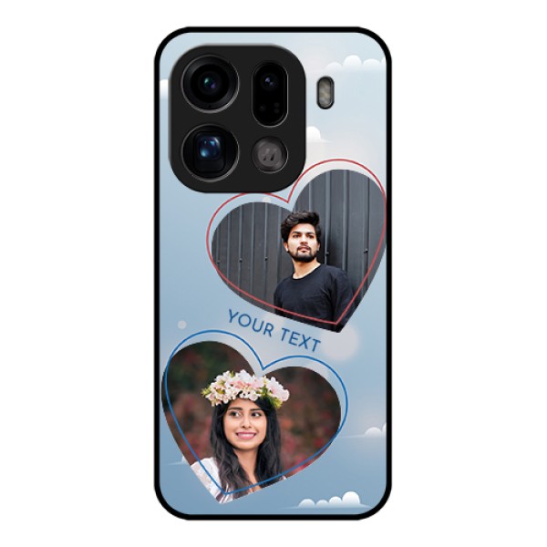 Oppo Find X9 Pro 5G Custom Glass Phone Case - Blue Color Couple Design