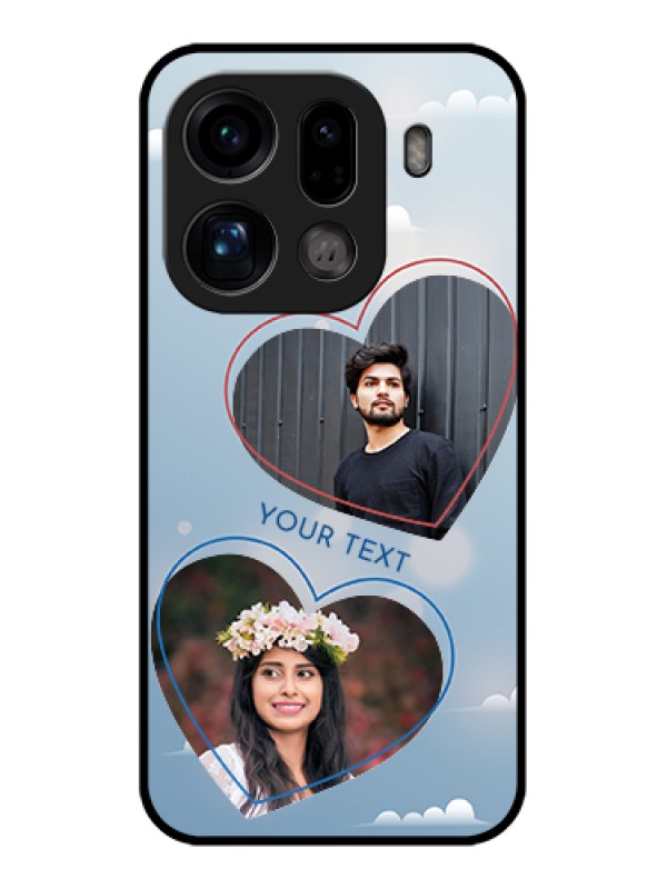 Custom Oppo Find X9 Pro 5G Custom Glass Phone Case - Blue Color Couple Design