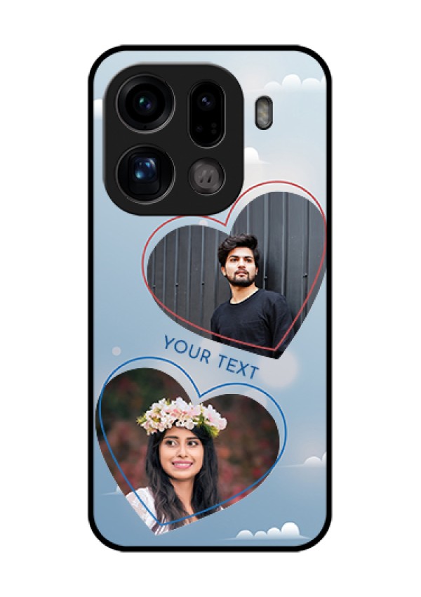 Oppo Find X9 Pro 5G Custom Glass Phone Case - Blue Color Couple Design