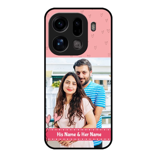 Oppo Find X9 Pro 5G Custom Glass Phone Case - Love Design Peach Color Oppo Find X9 Pro 5G Custom Glass Phone Case - Love Design Peach Color