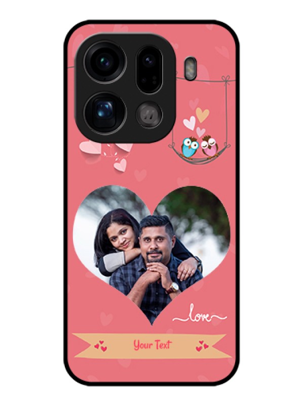 Custom Oppo Find X9 Pro 5G Custom Glass Phone Case - Peach Color Love Design