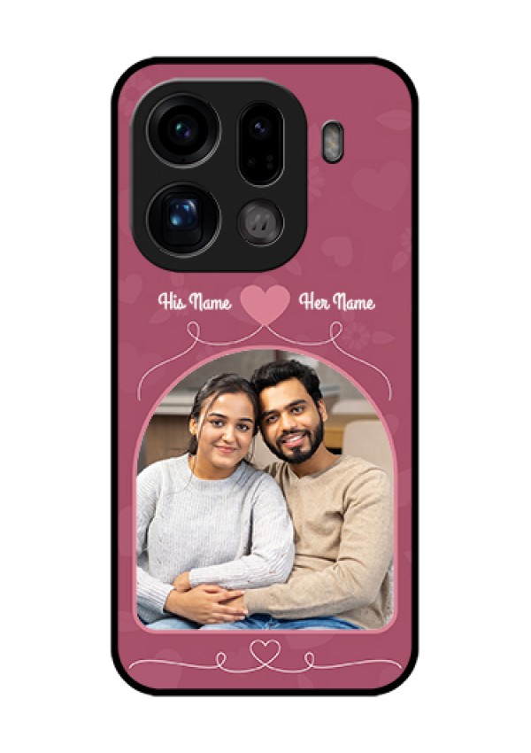Oppo Find X9 Pro 5G Custom Glass Phone Case - Love Floral Design