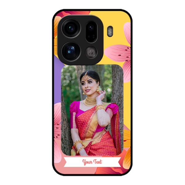 Oppo Find X9 Pro 5G Custom Glass Phone Case - 3 Image With Vintage Floral Design Oppo Find X9 Pro 5G Custom Glass Phone Case - 3 Image With Vintage Floral Design