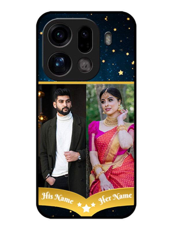 Custom Oppo Find X9 Pro 5G Custom Glass Phone Case - Galaxy Stars Backdrop Design