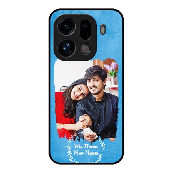 Oppo Find X9 Pro 5G Custom Glass Phone Case - Blue Color Vintage Design Oppo Find X9 Pro 5G Custom Glass Phone Case - Blue Color Vintage Design