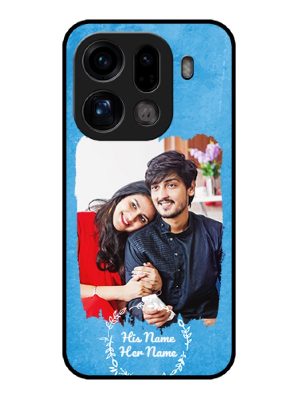 Custom Oppo Find X9 Pro 5G Custom Glass Phone Case - Blue Color Vintage Design