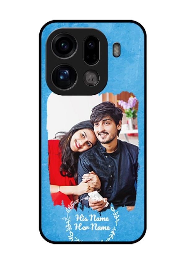 Oppo Find X9 Pro 5G Custom Glass Phone Case - Blue Color Vintage Design
