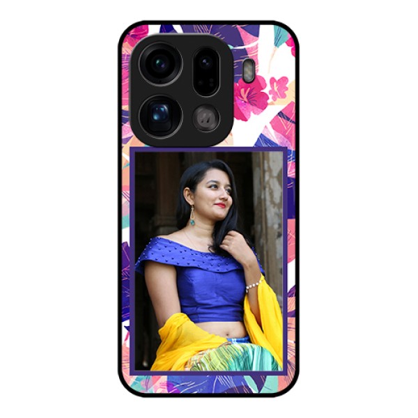 Oppo Find X9 Pro 5G Custom Glass Phone Case - Abstract Floral Design