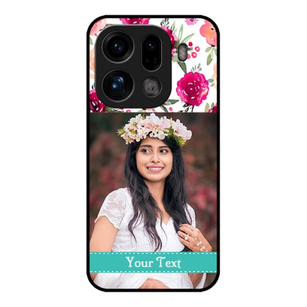 Oppo Find X9 Pro 5G Custom Glass Phone Case - Water Colors Floral Design Oppo Find X9 Pro 5G Custom Glass Phone Case - Water Colors Floral Design
