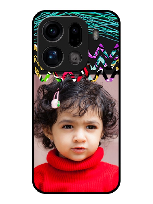 Custom Oppo Find X9 Pro 5G Custom Glass Phone Case - Neon Abstract Design