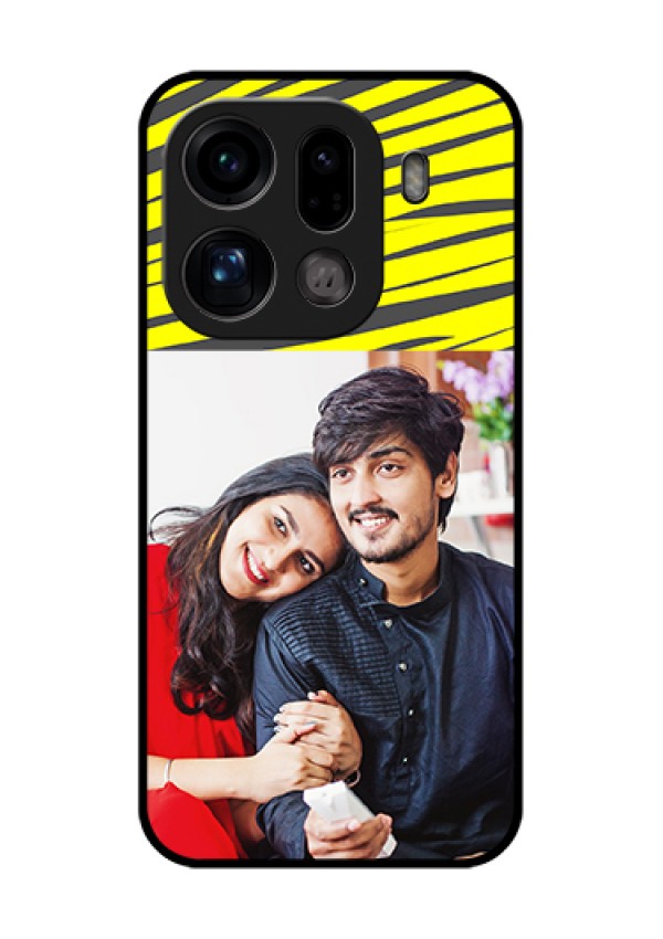 Oppo Find X9 Pro 5G Custom Glass Phone Case - Yellow Abstract Design