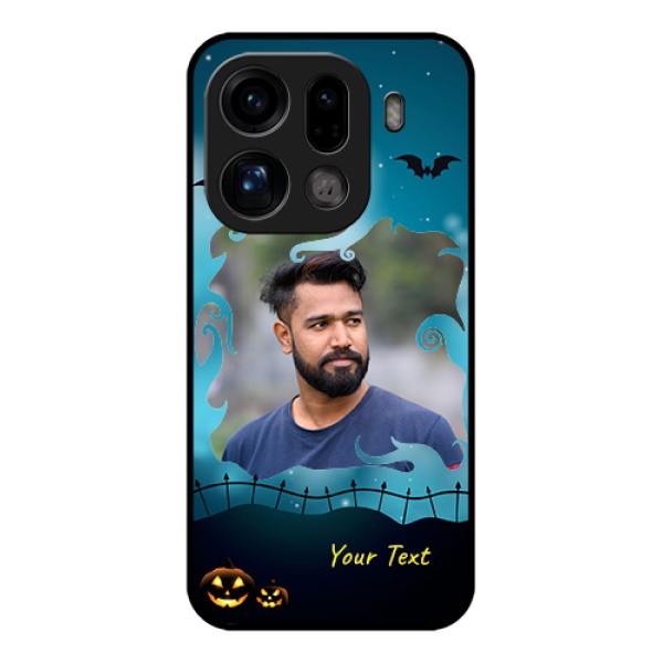 Oppo Find X9 Pro 5G Custom Glass Phone Case - Halloween Frame Design