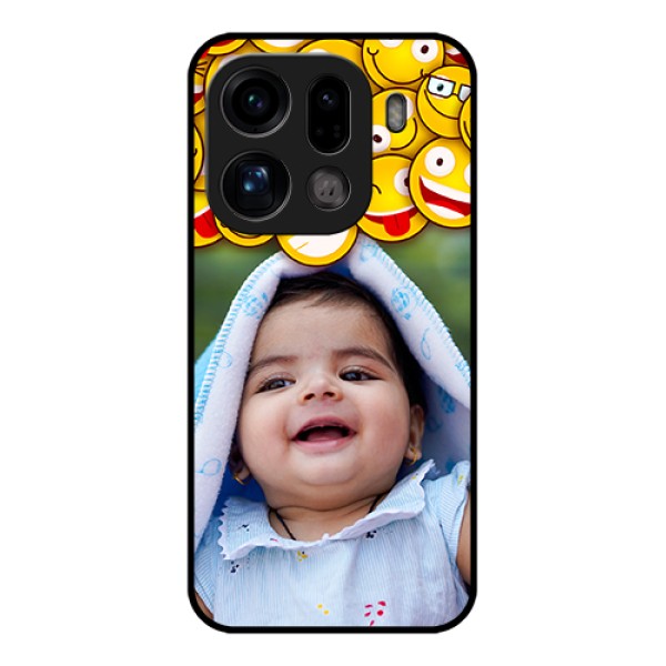 Oppo Find X9 Pro 5G Custom Glass Phone Case - With Smiley Emoji Design