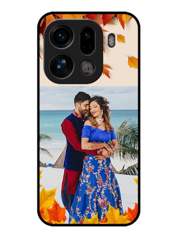 Custom Oppo Find X9 Pro 5G Custom Glass Phone Case - Autumn Maple Leaves Design