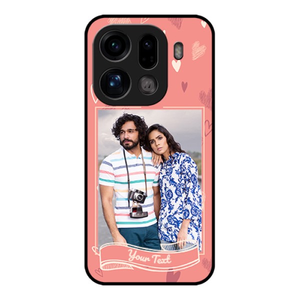 Oppo Find X9 Pro 5G Custom Glass Phone Case - Love Doodle Art Design