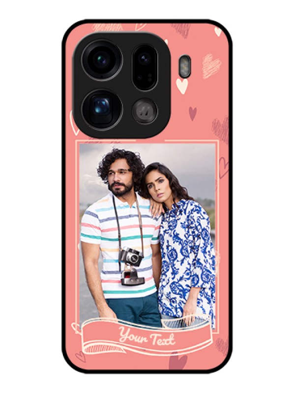 Custom Oppo Find X9 Pro 5G Custom Glass Phone Case - Love Doodle Art Design