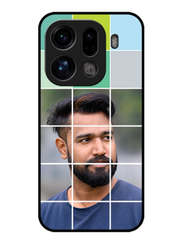 Custom Oppo Find X9 Pro 5G Custom Glass Phone Case - With White Box Pattern