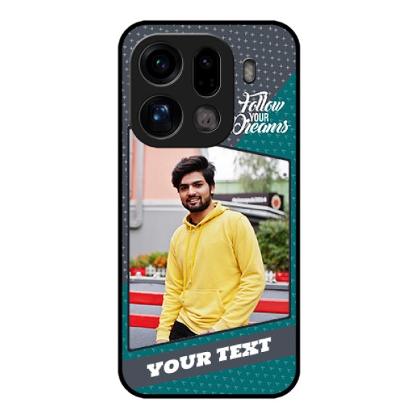 Oppo Find X9 Pro 5G Custom Glass Phone Case - Background Pattern Design With Quote