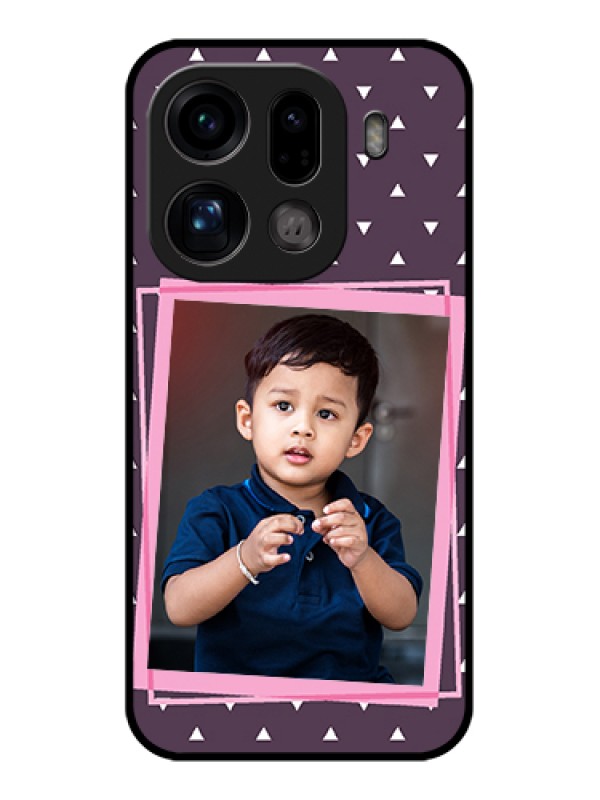 Custom Oppo Find X9 Pro 5G Custom Glass Phone Case - Triangle Pattern Dotted Design