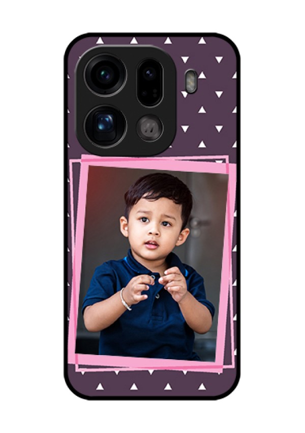 Oppo Find X9 Pro 5G Custom Glass Phone Case - Triangle Pattern Dotted Design