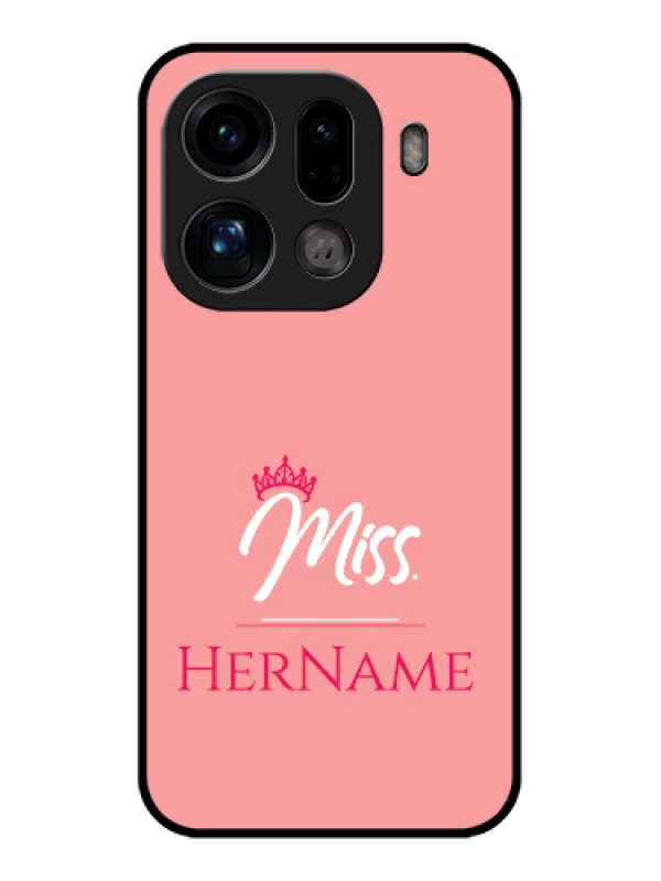 Custom Oppo Find X9 Pro 5G Custom Glass Phone Case - Mrs With Name Design