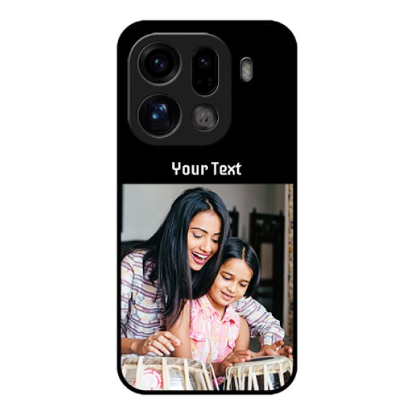 Oppo Find X9 Pro 5G Custom Glass Phone Case - Photo With Name Design