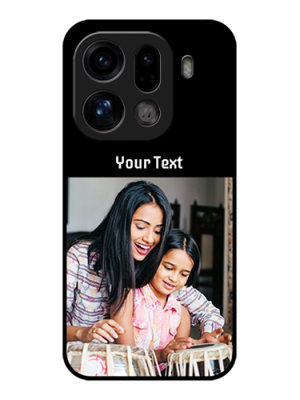 Custom Oppo Find X9 Pro 5G Custom Glass Phone Case - Photo With Name Design