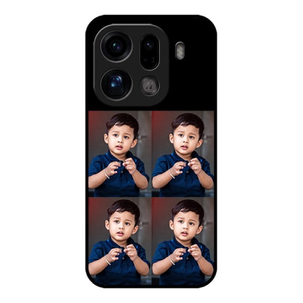Oppo Find X9 Pro 5G Custom Glass Phone Case - 4 Image Holder Design