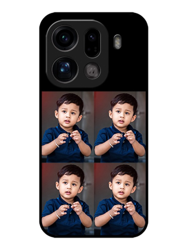 Custom Oppo Find X9 Pro 5G Custom Glass Phone Case - 4 Image Holder Design