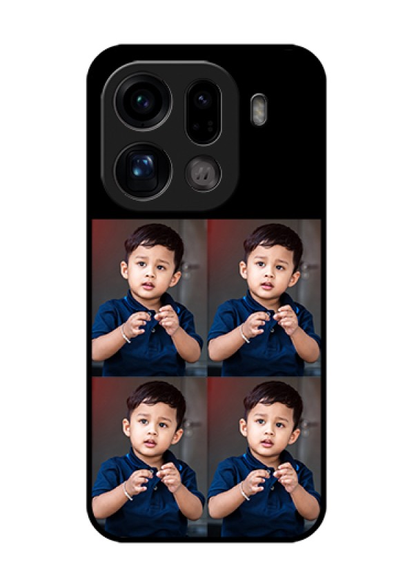 Oppo Find X9 Pro 5G Custom Glass Phone Case - 4 Image Holder Design