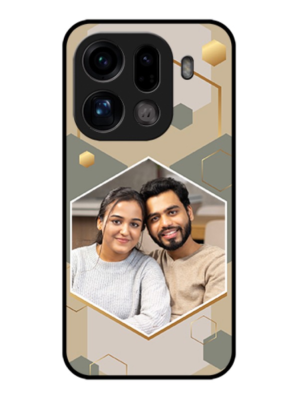 Custom Oppo Find X9 Pro 5G Custom Glass Phone Case - Stylish Hexagon Pattern Design
