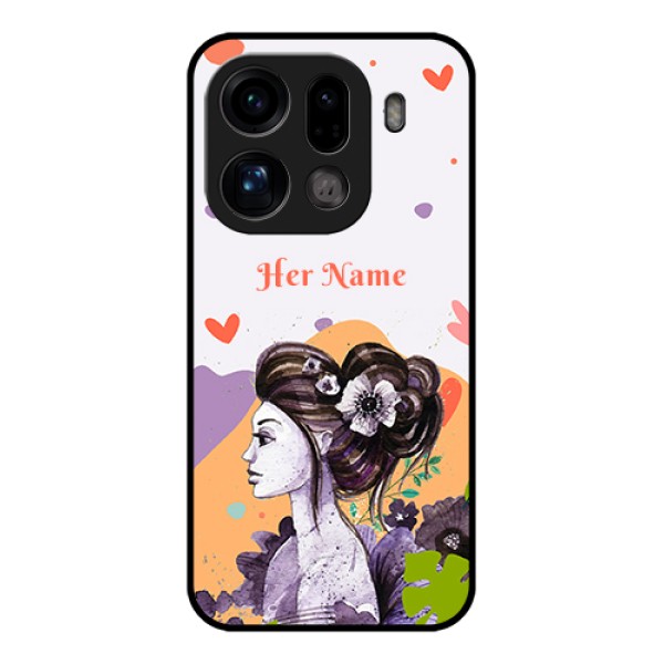 Oppo Find X9 Pro 5G Custom Glass Phone Case - Woman And Nature Design